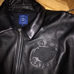 Born X Raised Los Angeles Kings Leather Jacket Size XL Rare Excellent Condition