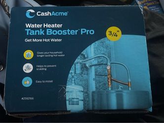 Cash Acme 3/4” Water Heater Tank Booster Pro - Brand New, Unopened Box