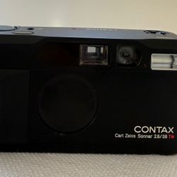 Contax T2 Titan Black 35mm Film Camera - Carl Zeiss Sonnar 2.8/38 T - Rare Finish 