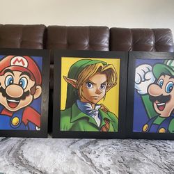 Mario, Luigi, And Link Nintendo Photo Frames
