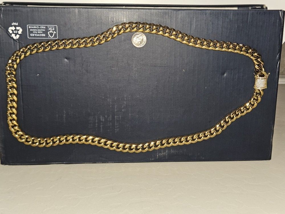 14k Gold Plated Fat Cuban