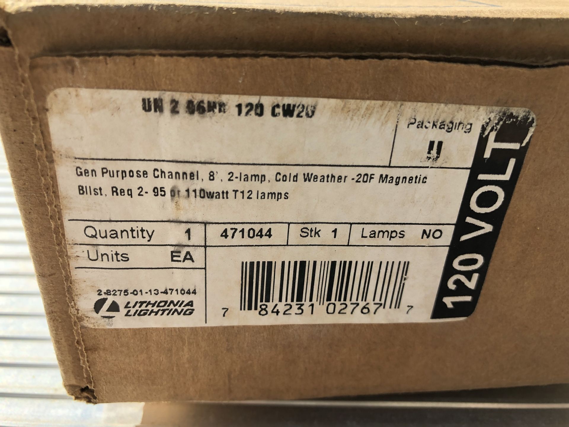Qty of 8 - 8 foot Shop/Garage lights w/ bulbs