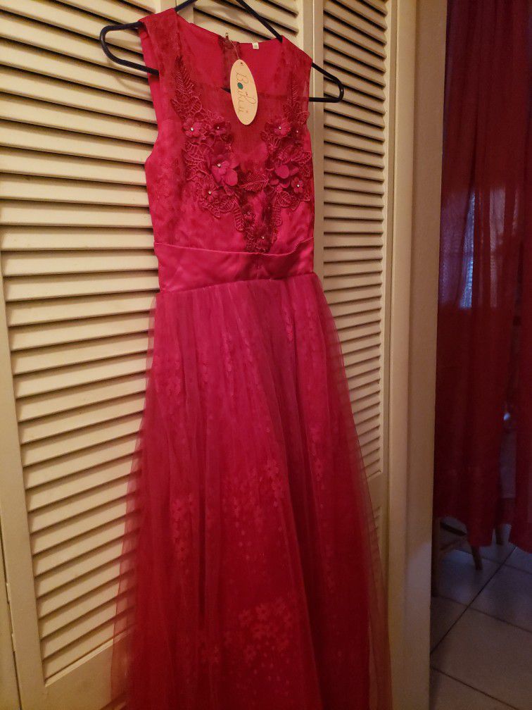 Girls Red Gown Size 16