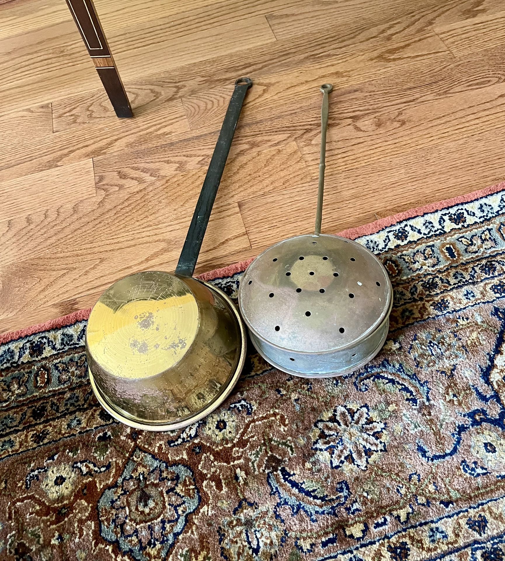 Vintage Brass Long Handled Pots