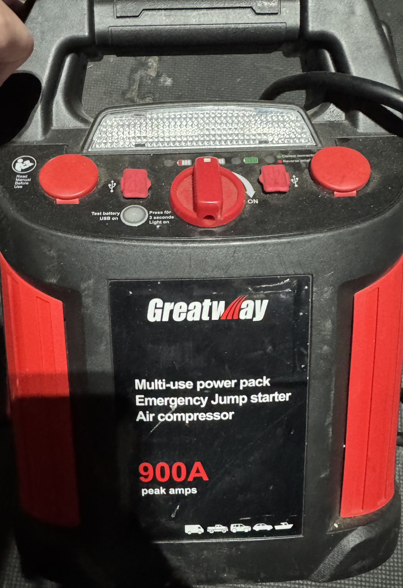 Emergency Jump Starter And Compressor.