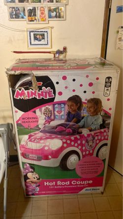 Minnie Mouse Hot Rod Coupe 12v Battery Powered Ride On