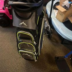 Golf Cart Bag with 14-Way Divider Top, Ample Storage Space, Men's Golf Bag with Handles and Umbrella Holder $80