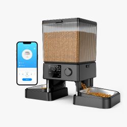 New Oneisall Automatic Cat Food Feeder with App Control for Two Cats

