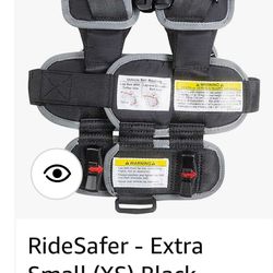RideSafer - Extra Small (XS) Black, Lightweight, Compact, Portable Car Seat, 2+ years; 26.5–40 lb - Perfect for Travel and Everyday Child Safety