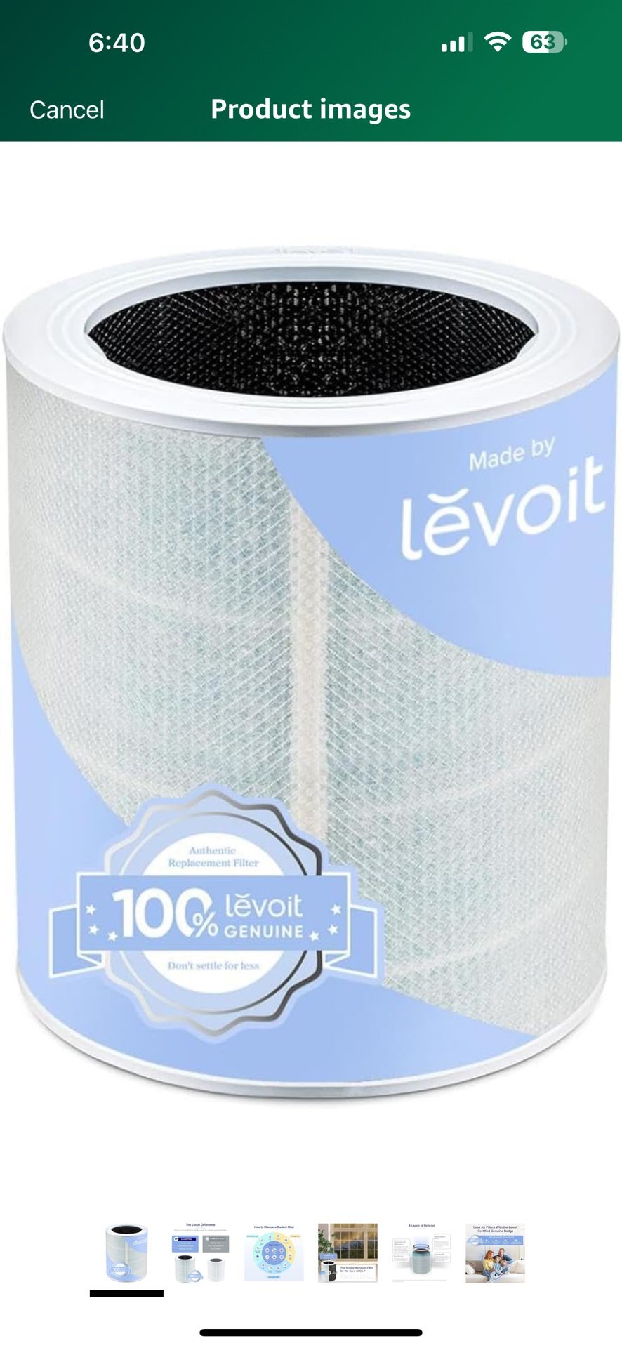 Levoit Air Filter -Air Purifier Smoke Remover