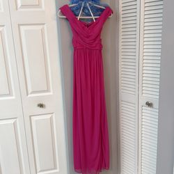 Like new, fuchsia formal wear dress, from David’s bridal
