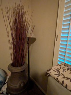 Ceramic Pot with Sticks Branches