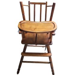 Antique Woodwn High Chair