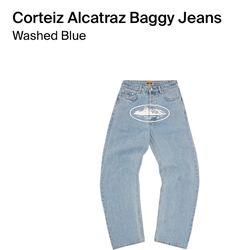 Corteiz Alcatraz Baggy Jeans Size 34 