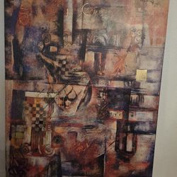 Picture frame, contemporary art. very large frame canvas,  proximity 40" x58"by forty inches 