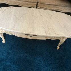 Antique Marble coffee Table and End Tables