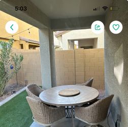 Patio table and chairs