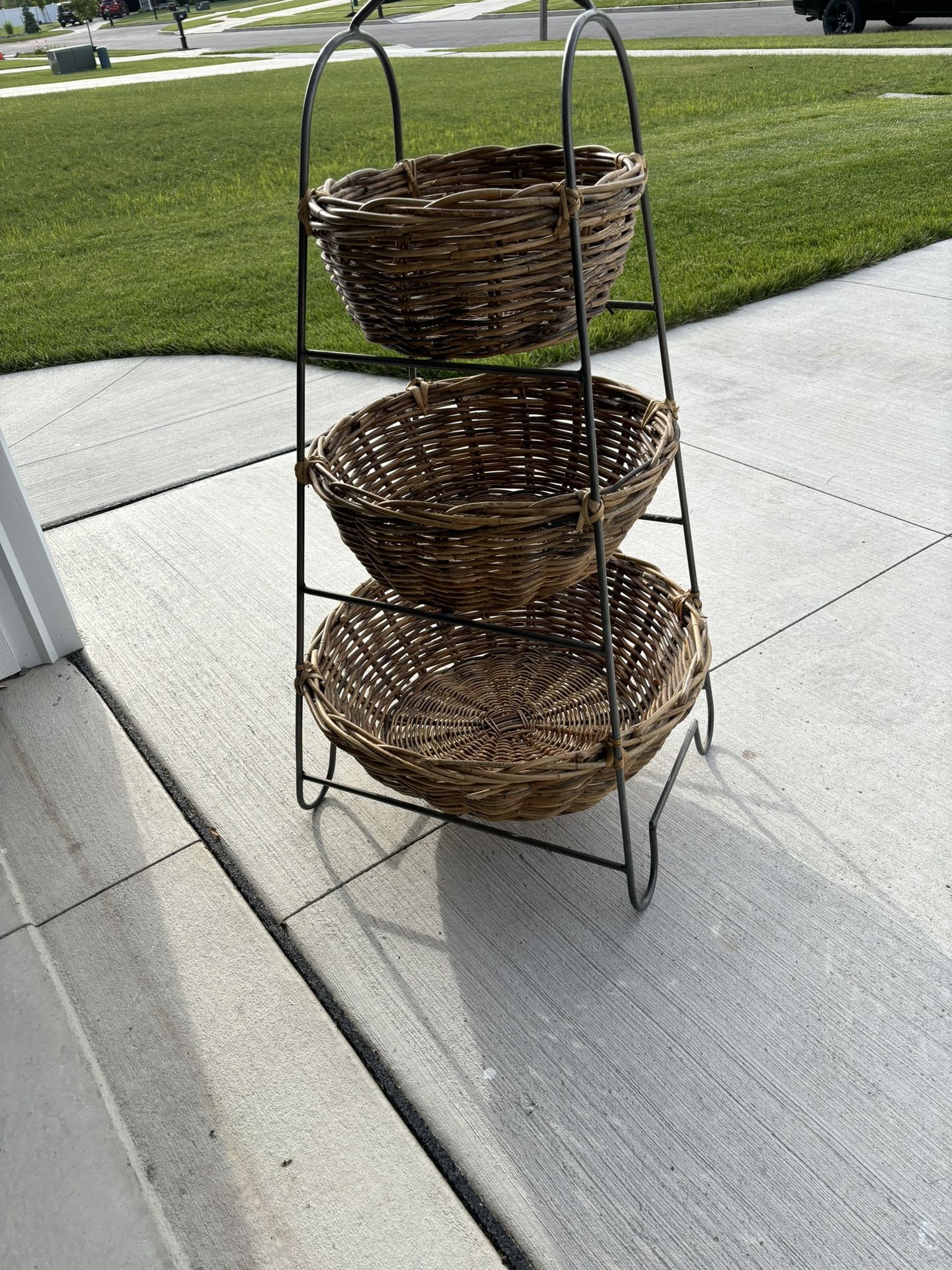 Arhaus Large 3-tier Storage Basket