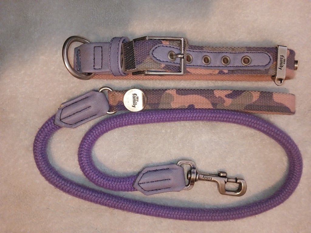 Dog Collar & Leash Set ("My Family")