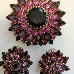 Judy Lee Brooch & Clip-On Earings