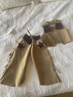 Vintage suede western costume