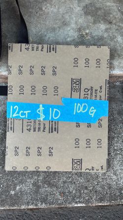 3M 100 Grit Sandpaper 12-Count Pack