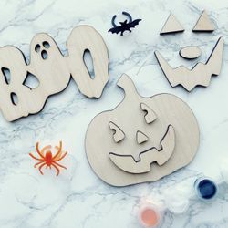 Halloween Ready To Paint Kid Crafts Included Everything Shown  In Pic