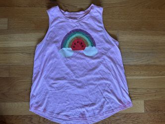 Wonder Nation Watermelon Rainbow Flip Sequin Tank Top Girl’s Size 14/16