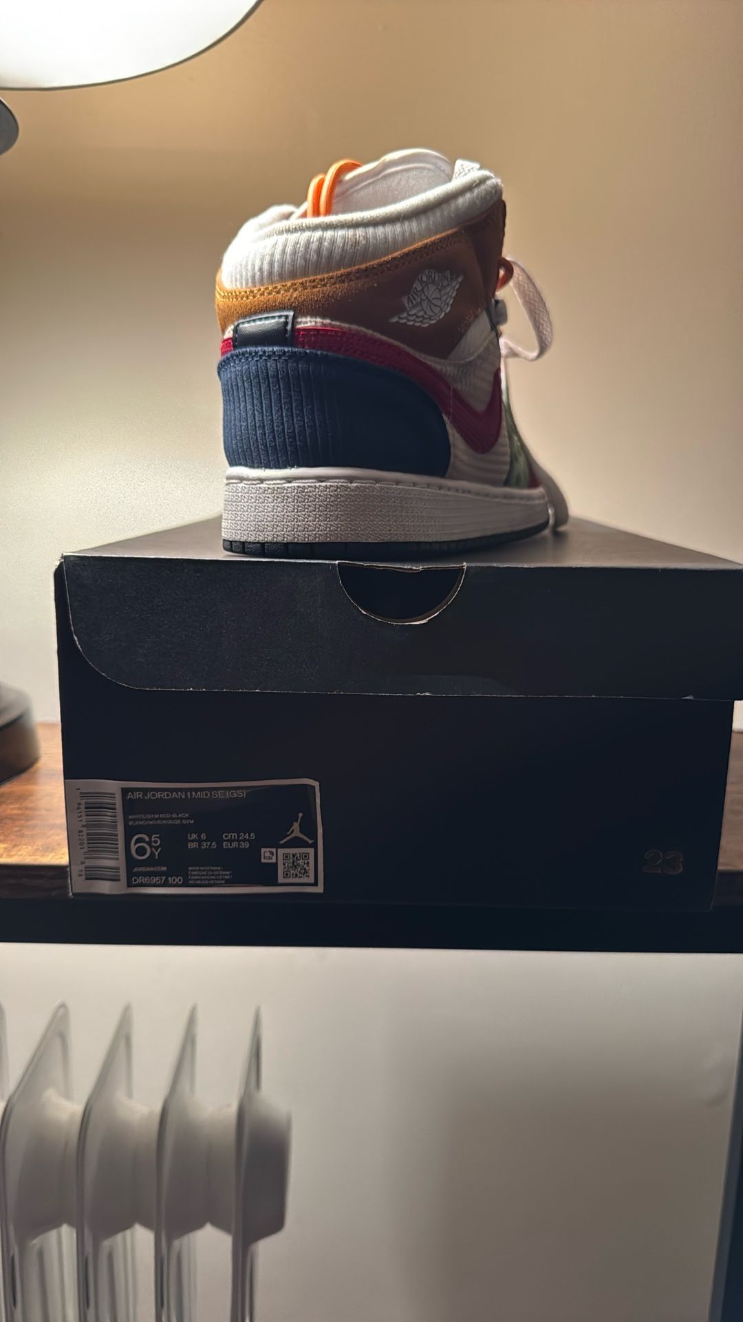 Air Jordan 1 Mid SE White Multi 6.5Y