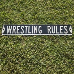 Wrestling Rules Sign
