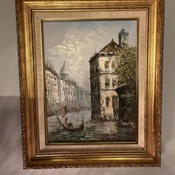 Signed Burnett Oil painting, beautifully framed