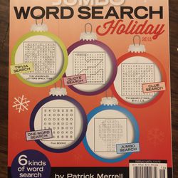 Jumbo Word Search Holiday 2011 New