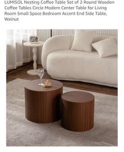 Round coffee table set