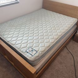 Full Size Bed Frame With Headboard, Footboard and Slats