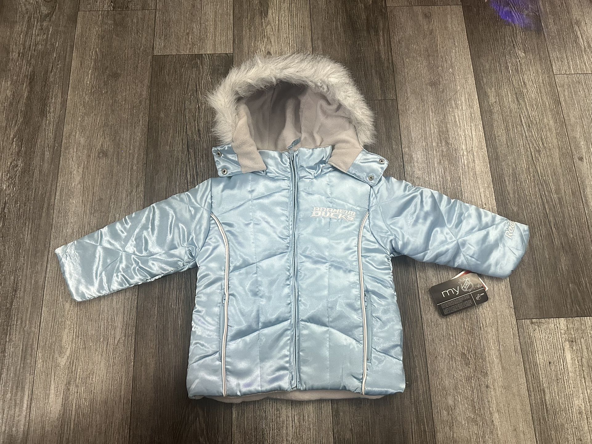 Kids Girls Anaheim Ducks Winter Jacket New 4T