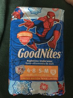 Goodnites Boys Spider-Man Nighttime Underwear for Sale in Middletown, DE -  OfferUp