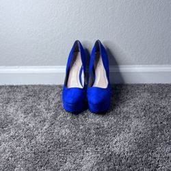 Blue High Heels Size 8 Women 