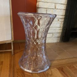 Lucite End Table, Diamond Cut Pattern