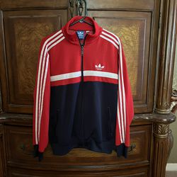 Red White And Blue Adidas Zip Up Jogger  Size medium 