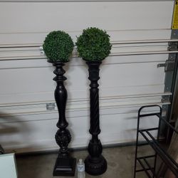Tall Candle Holders Heavy  ( 2 )