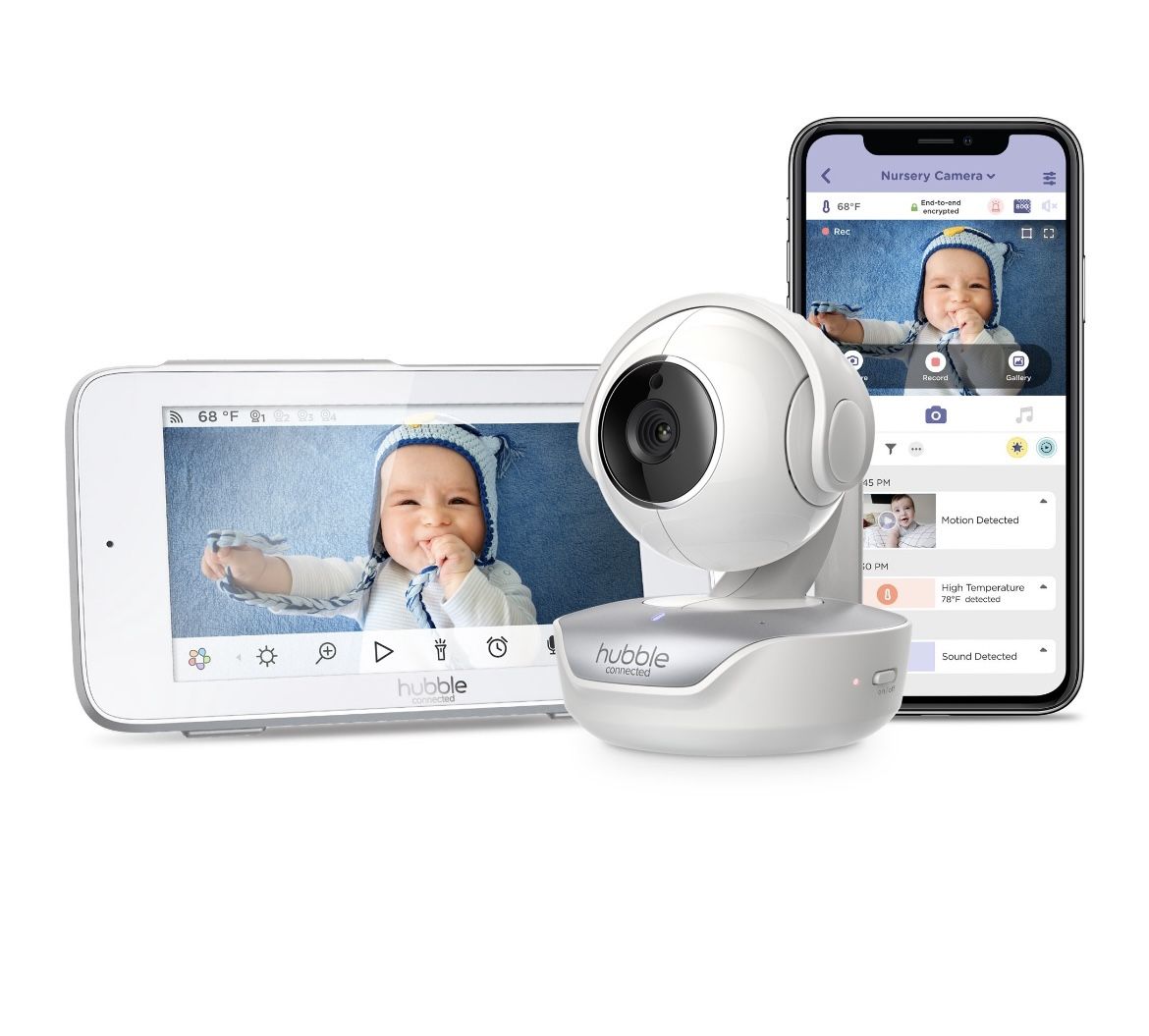 Hubble Connected Nursery Pal Premium, 5” Smart HD Baby Monitor with Touch Screen Viewer
