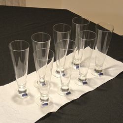 "Waterford" imprinted 8 NEW 20oz. 9.5" leaded Crystal vintage  Marquis Glasses - no box.Holmdel NJ