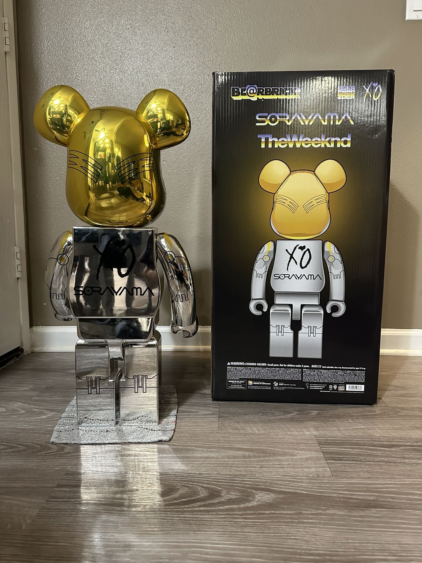 BE@RBRICK SORAYAMA × THE WEEKND 1000% Bearbrick medicom toy