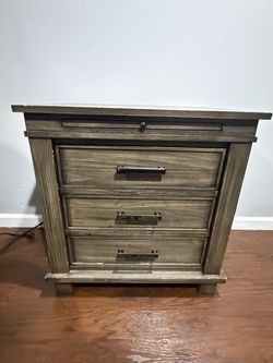 Night stand with charging ports