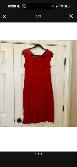 Red lace dress