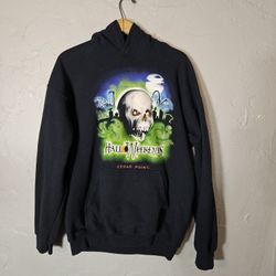 Cedar Point HalloWeekends Adult Large Halloween Skull Ghosts Black Hoodie
