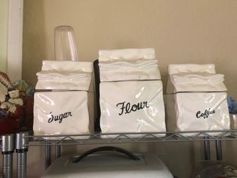 Vintage ceramic kitchen canisters