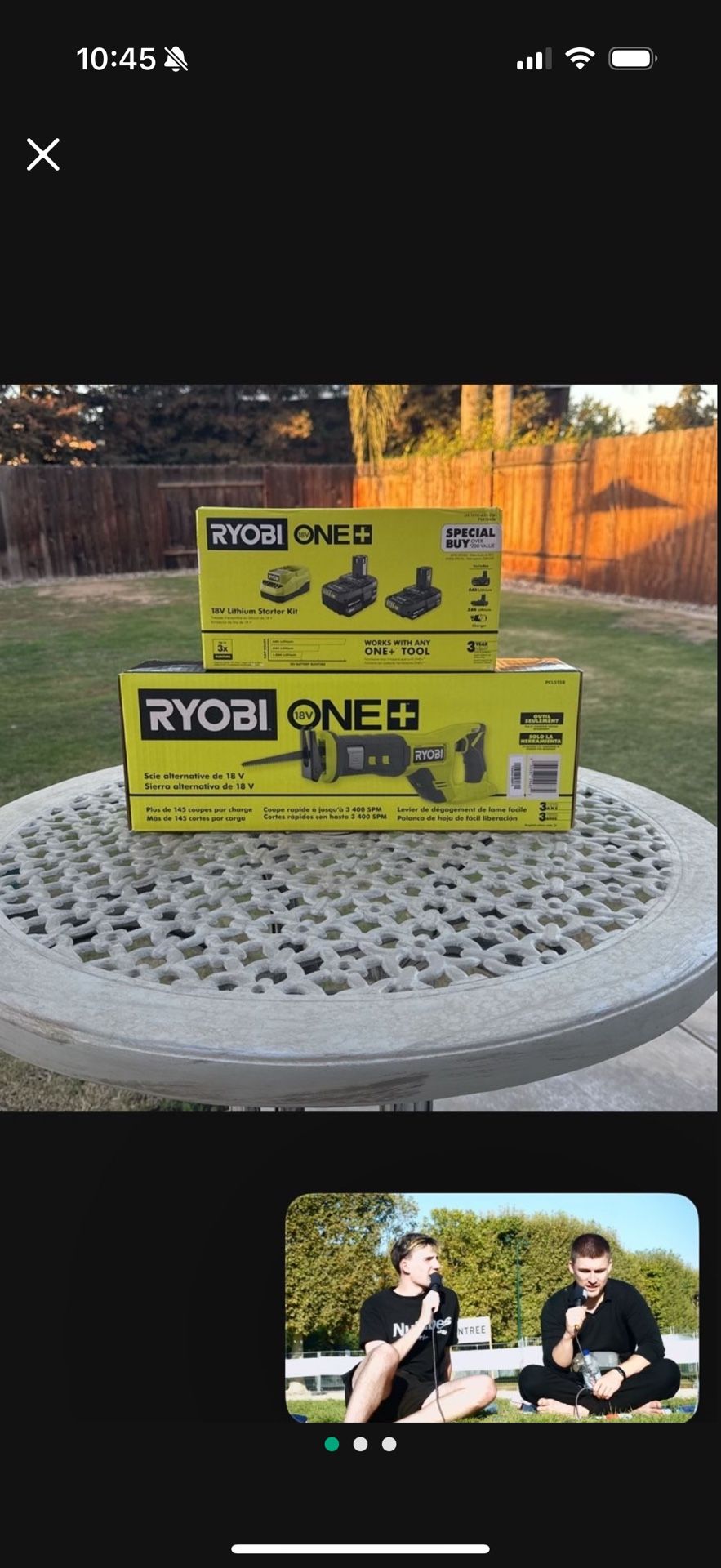 Ryobi 18V Reciprocating Saw And Battery Set *Brand New*