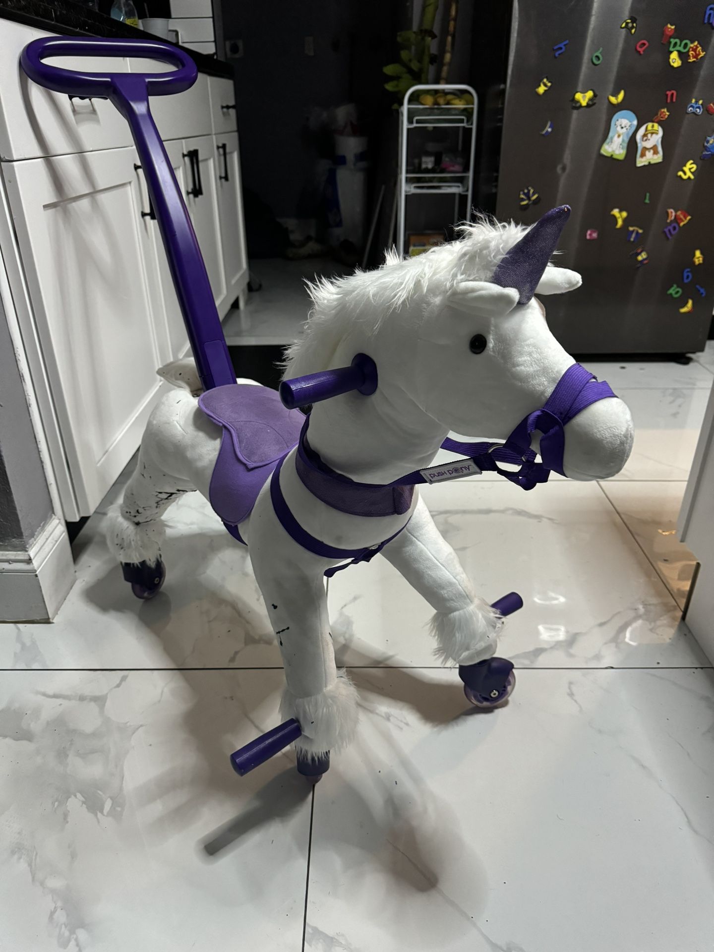 Toddler push + roll horse