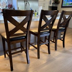 3 Barstools Counter Height